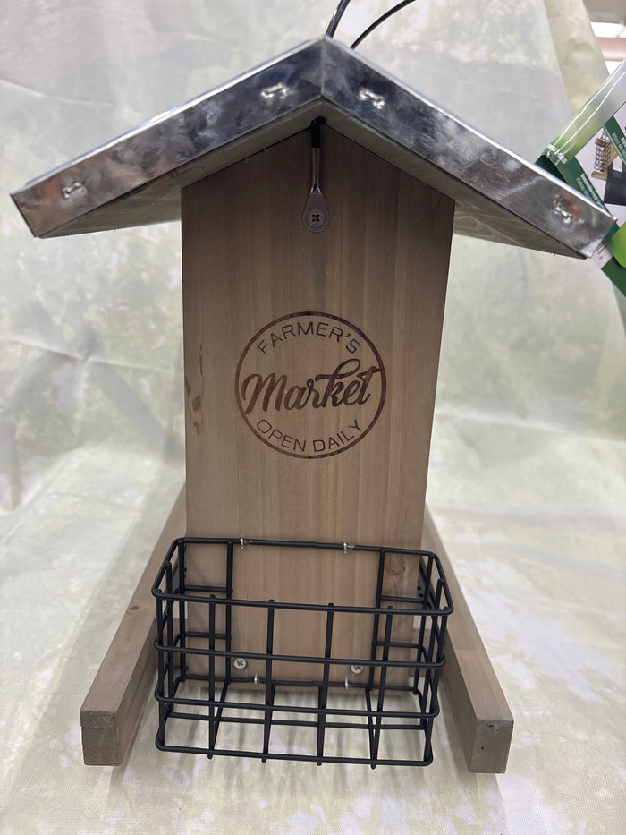 Hopper Feeder with Suet, 3 Quart
