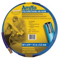 Amflo 3/8" OD Polyurethane Air Hose, 50 ft, MNPT, 300 psi, Blue (13-50AE)