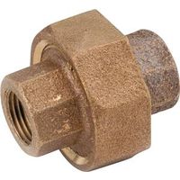 Anderson Metals 1/2" FIPT Red Brass Pipe Union, 200 PSI Pressure (738104-08)