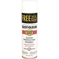 Rust-Oleum 254142 Rust Preventative Spray Paint, Gloss White, 15 oz Can, 12 to 15 sq-ft Coverage