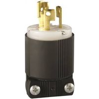 Eaton Wiring Devices CWL515P 2-Pole Electrical Plug, 15 A, 125/250 V, NEMA L5-15, Black/White
