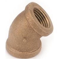 Anderson Metals 3/4" Brass Pipe Elbow, FIP, 45° Angle, Rough, 200 PSI (738107-12)