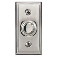 Doorbell Word Button Satin Nickel