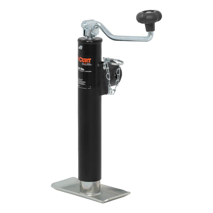 Curt 28320 Pipe-Mount Jack, 2000 lb Lifting, 10 in Max Lift Height