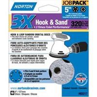 Norton 03217 Sanding Disc, 5 in Dia, 11/16 in Arbor, P320 Grit, Extra Fine, Alumina Ceramic Abrasive