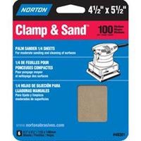 Norton 48301 Multi-Stand Sheet, 4.5 in W x 5.5 in L, 100 Grit, Medium, Aluminum Oxide