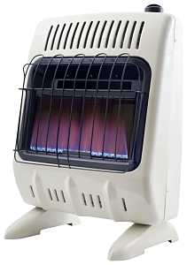 Mr. Heater Vent-Free Blue Flame Gas Heater, 10,000 BTU, Natural Gas, 20 lb Fuel Tank