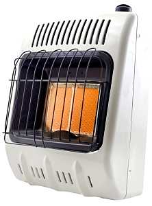 Mr. Heater MHVFDF10RT Vent-Free Dual Fuel Radiant Heater, 10,000 BTU, 18.25" W x 23" H, White
