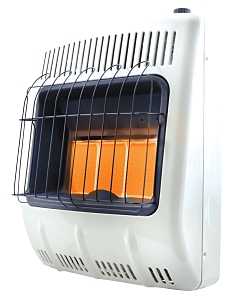 Mr. Heater MHVFDF20RTT Vent-Free Radiant Dual Fuel Heater, 20,000 BTU, 23.5 in W, 27 in H, White