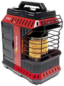 Mr. Heater Buddy FLEX F600100 Portable Radiant Heater, 1 lb Minimum Fuel Tank, Propane, Red