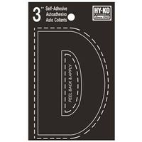 3" BLK Adhes Letter D