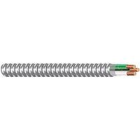 Southwire Armorlite Armored Cable, 12 AWG, 2-Conductor, 100 ft L, Copper, PVC Insulation