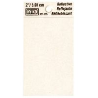 Hy-Ko Reflective Sign, Blank Character, 2" H, Black on Silver Vinyl (RV-25/BLNK)