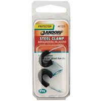 Jandorf 61525 Cushion Clamp, 1/4 in Max Bundle Dia, 1/2 in W, Rubber/Steel, Black Clamp