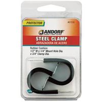 Jandorf 61530 Cushion Clamp, 3/4 in Max Bundle Dia, 1/2 in W, Rubber/Steel, Black