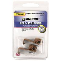 Jandorf 60797 Terminal, 18-14 AWG Wire, Plastic Insulation, Brown TERM SLF STR 18-14T 12-10
