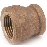 Anderson Metals Reducing Pipe Coupling, 3/4" x 1/2", FIPT, Brass, 200 PSI