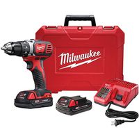 Milwaukee 2606-22CT Drill/Driver Kit, 18V, 3Ah, 1/2 in Keyless Chuck, Battery Included