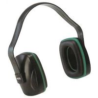 MSA 10004293 Industrial Grade Ear Muffs, 22 dB NRR, Plastic, Black/Green