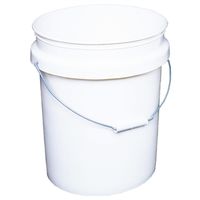 ENCORE Plastics 201013 Paint Pail, 5 Gal, White Pail with Metal Handle, 0.70 Mil W