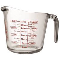 Anchor Hocking Measuring Cup, 1 Qt Capacity, Clear Glass, 32 Oz