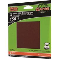 Gator Sanding Sheet, 4.5" x 4.5", Fine 150 Grit, Aluminum Oxide Abrasive