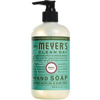 Mrs. Meyer's Hand Soap, Liquid, Colorless, Basil, 12.5 oz Bottle