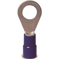 Gardner Bender 20-105 Ring Terminal, 600 V, 16 to 14 AWG, 1/4 in Stud, Vinyl Insulation, Blue