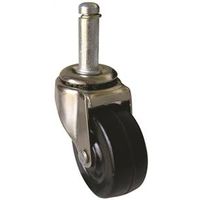 Shepherd Hardware Swivel Caster, 2" Diameter Rubber Wheel, 7/8" Width, 80 lb Capacity