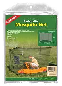 Coghlan's 9765 Mosquito Net, Double Wide, Polyester, Olive Green, 63x78x5 for 2 Cots or Sleeping Bag