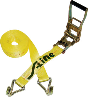Ancra 500 Series Strap, Ratchet Adjustment, 2 in W, 27 ft L, Yellow, 3333 lb Working Load (557-WHK)