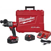 Milwaukee M18 FUEL 2804-22 Hammer Drill Kit, 18 V, 5 Ah, 1/2 in Ratcheting Chuck