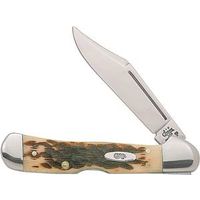 Case 133 Folding Pocket Knife, 2.72 in L Blade, Tru-Sharp Surgical Stainless Steel, Amber Handle