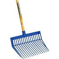 Little Giant PDF1RED Bedding Fork, Diamond Shaped Tine, Polycarbonate Tine, Wood Handle, Red