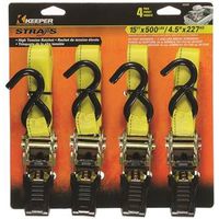 4-Pack 15-Inch Ratchet Tie Down (4.6 lbs)