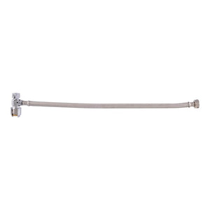 Sharkbite Ur24657Z Faucet Connector With Stop Valve, 1/2 In Inlet, Fip Inlet, 1/2 In Outlet, Ptc Outlet, 20 In L