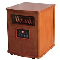 Comfort Glow QEH1410 Electric Heater, 1500W, 5120 BTU, 1000 sq ft Heating Area, Chestnut