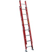 Werner D6216-2 Extension Ladder, 15 Ft H Reach, 300 Lb, Fiberglass Type 1A