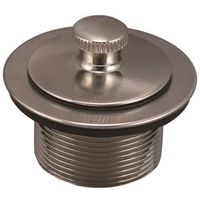 Plumb Pak PP62-3DSBN Lift and Turn Tub Drain Plug with Strainer, Brushed Nickel