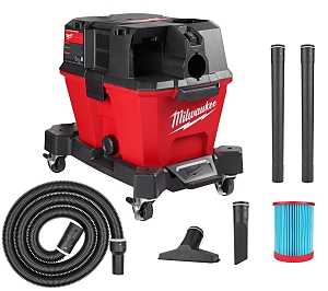Milwaukee M18 FUEL Wet/Dry Vacuum, 6 Gal, 87 CFM Air, Cartridge Filter, 18 V