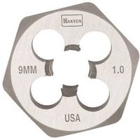 Irwin 9736 Metric Die, M9-1 Thread, Right Hand Thread, Hexagon 9mm-1mm Metri
