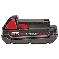 Milwaukee 48-11-1820 Rechargeable Battery Pack, 18V, 2Ah, 1 Hr Charging