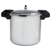 Mirro MIR-92122A Pressure Cooker, 22 Qt, Aluminum, Silver, Polished