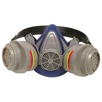 Safety Works SWX00320 Multi-Purpose Half Mask Respirator, M Mask, 99.97% Filter Efficiency, Blue