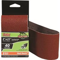 Gator Sanding Belt, 21" L x 3" W, 40 Grit, Extra Coarse, Aluminum Oxide Abrasive