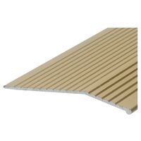 Frost King 6 ft Aluminum Carpet Bar, 2 in Wide, Fluted Surface, Satin Gold (H1591FB6)
