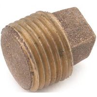 Anderson Metals Solid Pipe Plug, 3/8" IPT, Brass, Model 738114-06