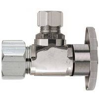 Plumb Pak PP61PCLF Shut-Off Valve, Angle, 5/8 x 3/8 in Connection, Brass Body