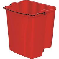Rubbermaid WaveBrake Dirty Water Bucket, 18 Qt Capacity, Plastic, Red