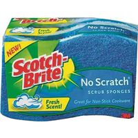 Scotch-Brite MP-3 Scrub Sponge, No Scratch, Blue, 4.4 in L, 2.6 in W, 0.8 in Thick